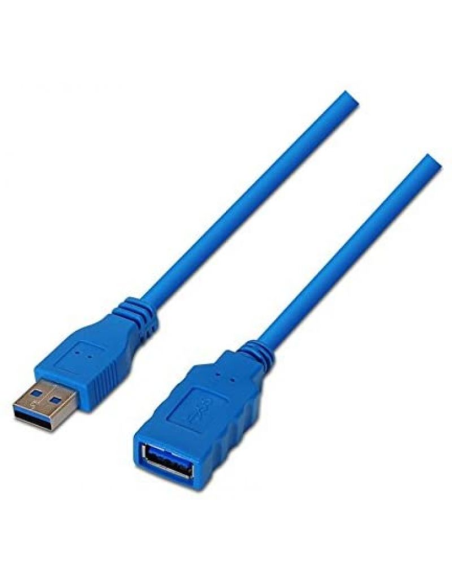 Cable alargador usb 3.0 nanocable 10.01.0902-bl/ usb macho - usb hembra/ 2m/ azul