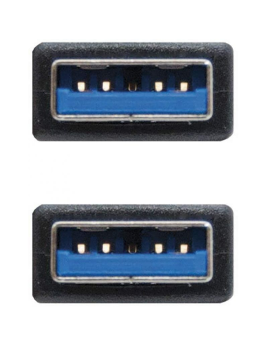 Cable usb 3.0 nanocable 10.01.1002-bk/ usb macho - usb macho/ 2m/ negro