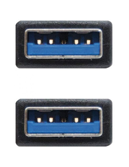 Cable usb 3.0 nanocable 10.01.1002-bk/ usb macho - usb macho/ 2m/ negro