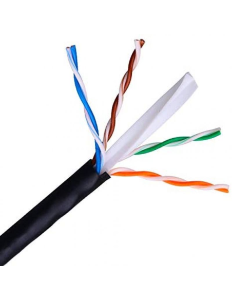 Bobina de cable rj45 para exteriores utp nanocable 10.20.0504-ext-bk cat.6/ 305m/ impermeable/ negro