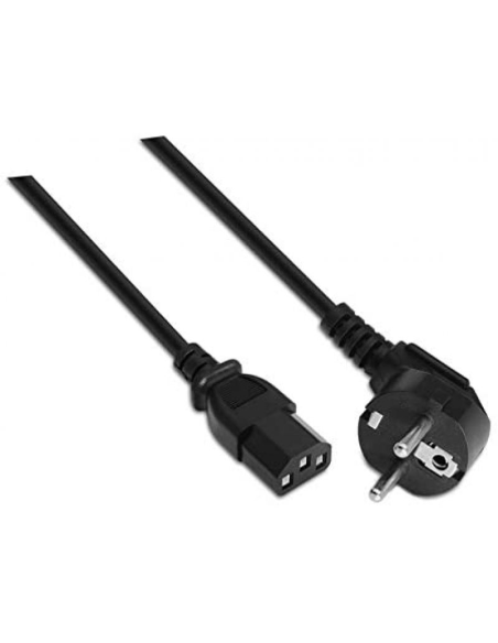 Cable alimentación nanocable 10.22.0102/ schuko macho - c13 hembra/ 1.5m/ negro