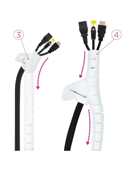 Organizador de cables en espiral nanocable 10.36.0001-w/ 1m