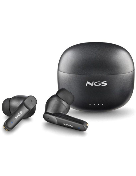 Auriculares bluetooth ngs ártica hush con estuche de carga/ autonomía 4h/ negros