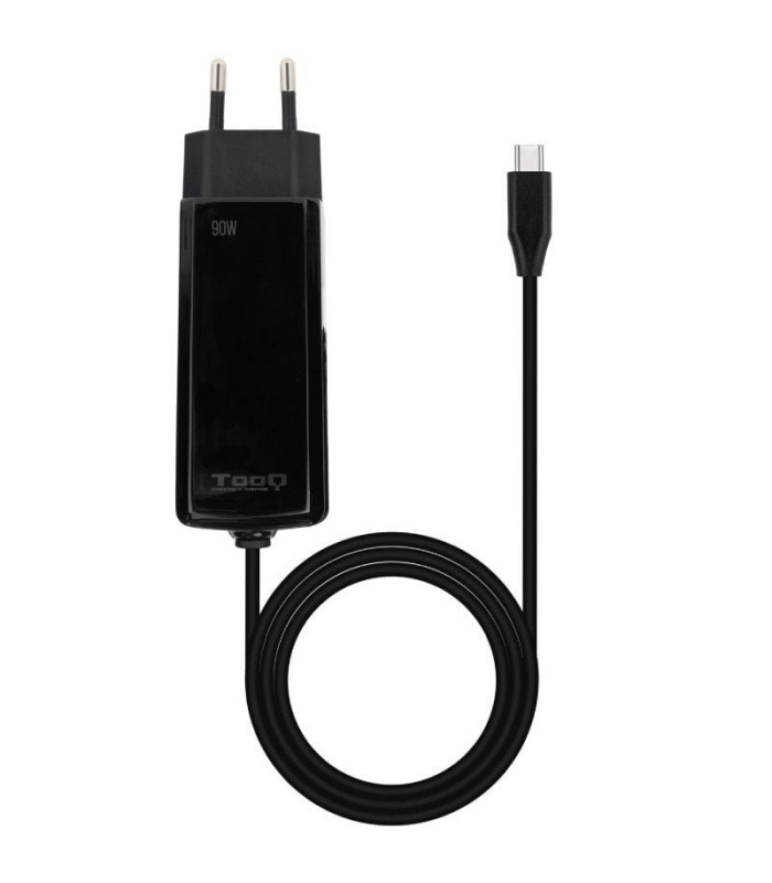 Cargador de portátil gan tooq tqlc-usbcgan90pd-c/ 1xusb tipo-c/ 90w/ automático/ voltaje 5-20v