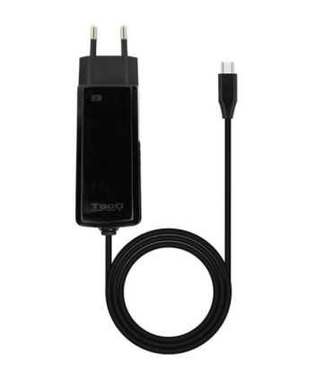 Cargador de portátil gan tooq tqlc-usbcgan90pd-c/ 1xusb tipo-c/ 90w/ automático/ voltaje 5-20v