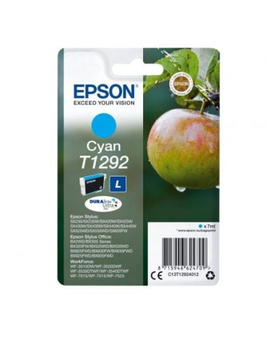 Cartucho de tinta original epson t1292/ cian