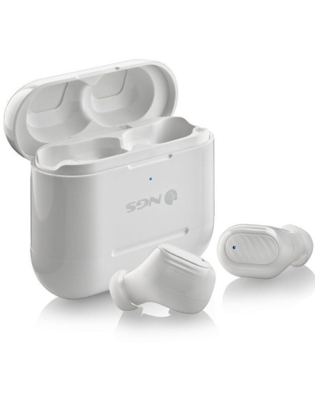 Auriculares bluetooth ngs ártica duo con estuche de carga/ autonomía 5h/ blancos