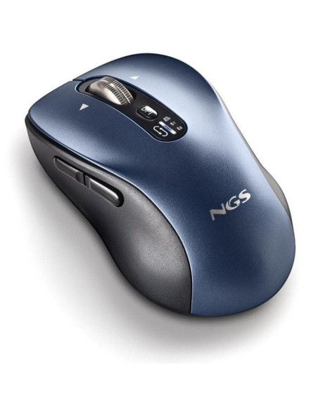 Ratón inalámbrico por bluetooth ngs infinity-rb/ batería recargable/ hasta 3200 dpi/ azul