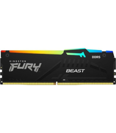 Memoria ram kingston fury beast rgb 8gb/ ddr5/ 5600mhz/ 1.25v/ cl40/ dimm