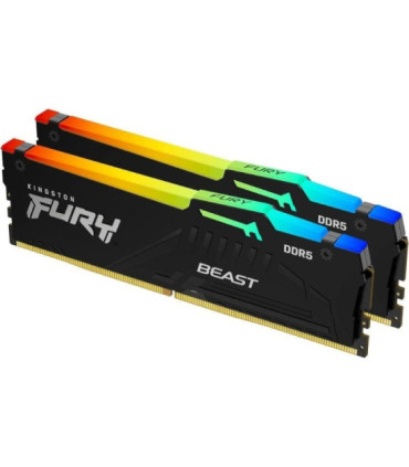 Memoria ram kingston fury beast 2 x 8gb/ ddr5/ 5600mhz/ 1.25v/ cl40/ dimm