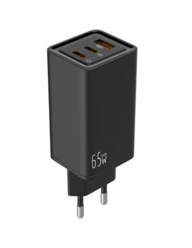 Cargador universal leotec lecsph65w3k/ 2xusb tipo-c/ 1xusb/ 65w