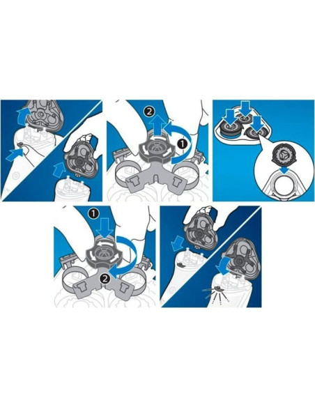 Cabezal de reemplazo para afeitadora eléctrica philips series 3000 y 1000/ pack 3