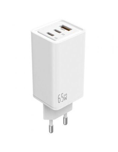 Cargador de pared leotec lecsph65w3w/ 2xusb tipo-c/ 1xusb/ 65w