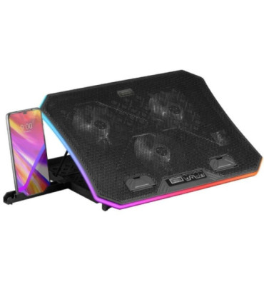 Soporte refrigerante mars gaming mnbc6 para portátiles hasta 19'/ iluminación led