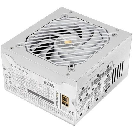 Fuente de alimentación mars gaming mpb850psi/ 850w/ ventilador 14cm/ atx 3.1/ pcie 5.1/ 80 plus gold