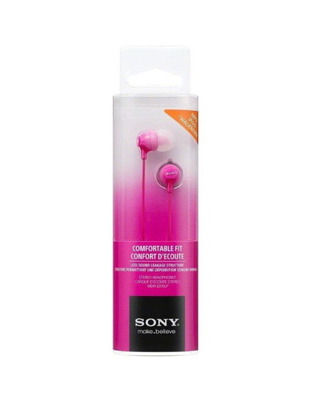 Auriculares intrauditivos sony mdrex15lpp/ jack 3.5/ rosas