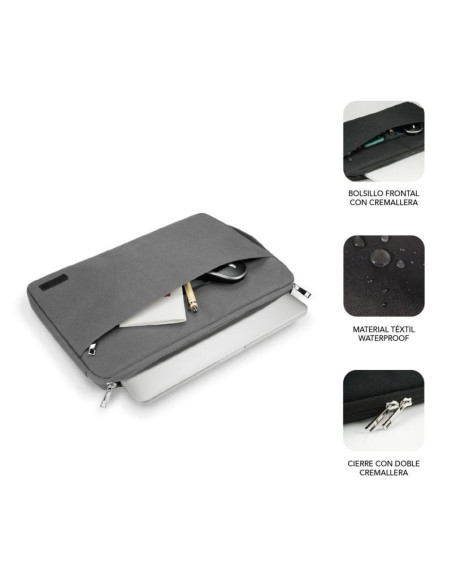 Funda subblim urban laptop sleeve para portátiles hasta 15.6'/ gris