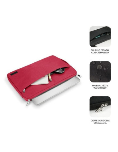 Funda subblim urban laptop sleeve para portátiles hasta 15.6'/ roja
