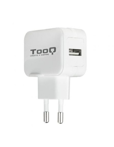 Cargador de pared tooq tqwc-1s01wt/ 1xusb/ 12w/ blanco