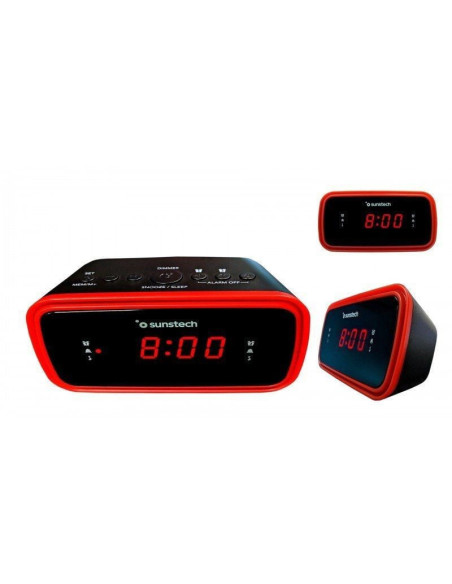 Despertador sunstech frd60rd/ radio fm