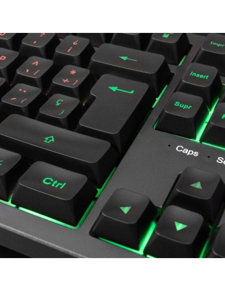Teclado gaming semimecánico mars gaming mk023/ negro