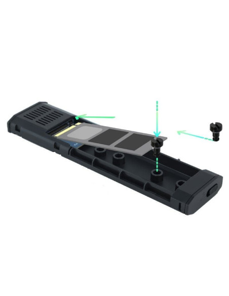 Caja externa para disco ssd m.2 nvme tooq tqe-2223b/ usb 3.2/ sin tornillos