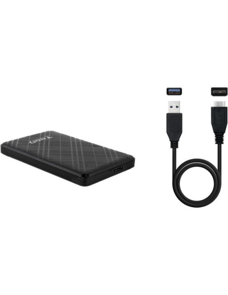 Caja externa para disco duro de 2.5' tooq tqe-2500b/ usb 3.1/ sin tornillos