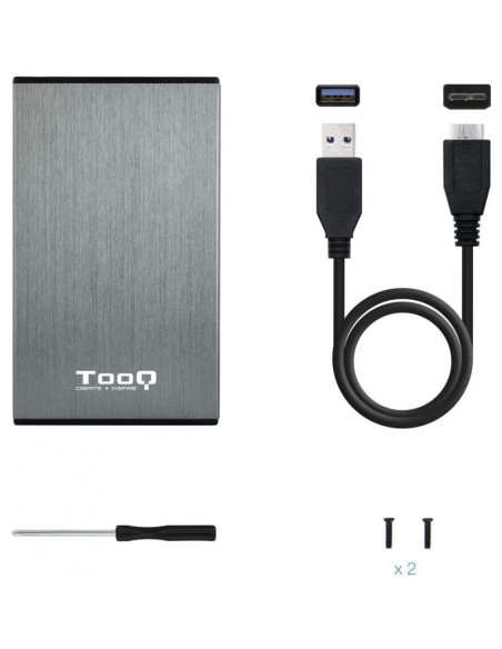 Caja externa para disco duro de 2.5' tooq tqe-2527g/ usb 3.1