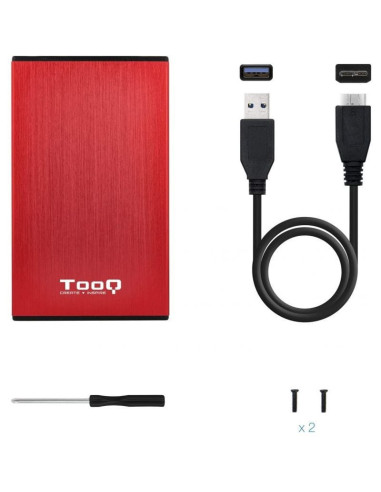 Caja externa para disco duro de 2.5' tooq tqe-2527r/ usb 3.1