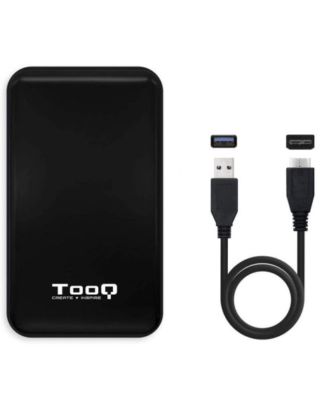 Caja externa para disco duro de 2.5' tooq tqe-2528b/ usb 3.1/ sin tornillos