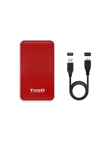 Caja externa para disco duro de 2.5' tooq tqe-2528r/ usb 3.1/ sin tornillos