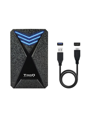 Caja externa gaming para disco duro de 2.5' tooq tqe-2550bl/ usb 3.1/ sin tornillos