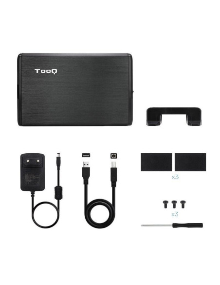 Caja externa para disco duro de 3.5' tooq tqe-3509b/ usb 2.0