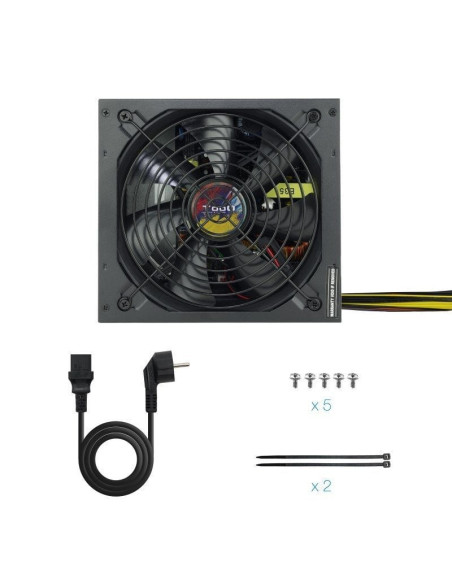 Fuente de alimentación tooq tqapolo-600sp/ 600w/ ventilador 14cm