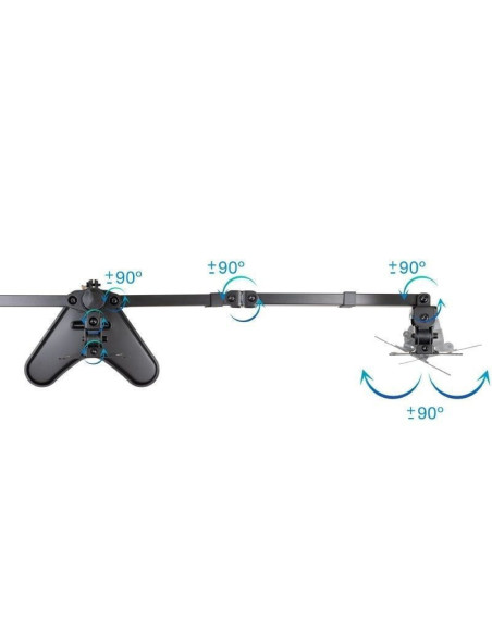 Soporte para 3 monitores tooq db1704tn-b/ hasta 7kg
