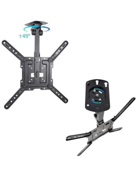 Soporte de techo giratorio/ inclinable tooq lpce1123tsli-b para tv de 23-55'/ hasta 20kg