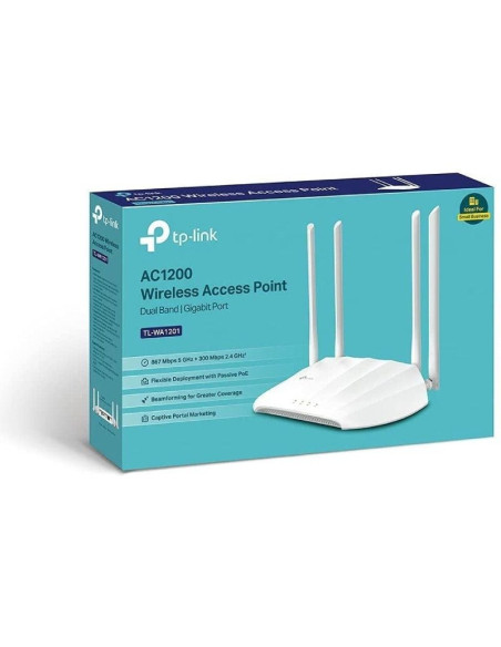 Punto de acceso inalámbrico tp-link tl-wa1201 poe 1200mbps/ 2.4ghz 5ghz/ wifi 802.11b/g/n - 802.11ac/n/a
