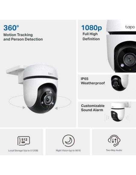 Cámara de videovigilancia tp-link tapo tc40/ visión nocturna/ control desde app