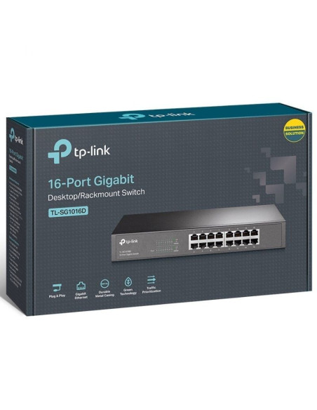 Switch tp-link tl-sg1016d 16 puertos/ rj-45 10/100/1000