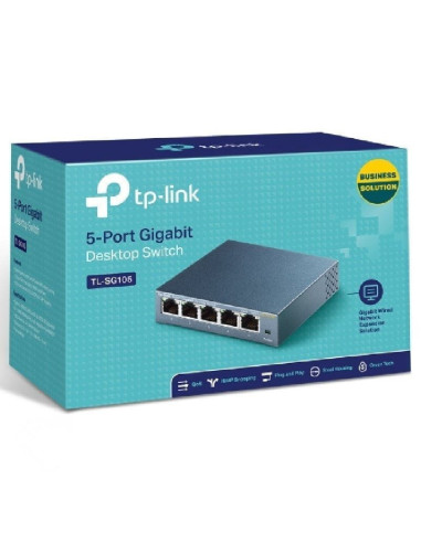 Switch tp-link tl-sg105 5 puertos/ rj-45 10/100/1000