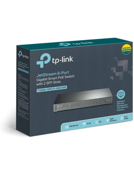 Switch tp-link smart gigabit tl-sg2210p 10 puertos/ rj-45 10/100/1000 poe/ sfp