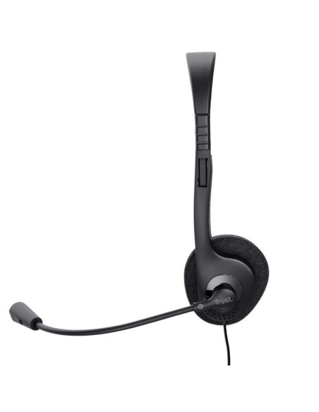 Auriculares trust chat headset 24659/ con micrófono/ jack 3.5/ negros