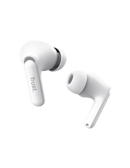 Auriculares bluetooth trust yavi enc con estuche de carga/ blancos