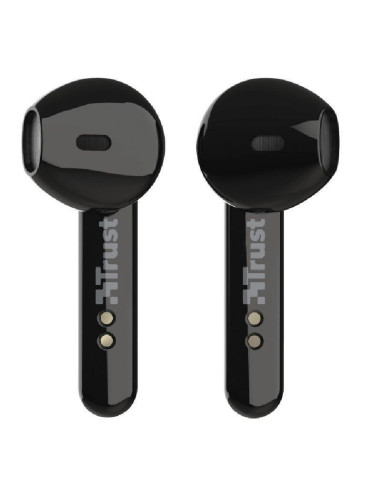 Auriculares bluetooth trust primo touch con estuche de carga/ autonomía 4h/ negros