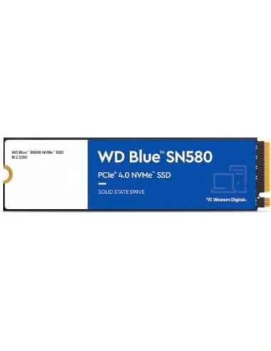 Disco ssd western digital wd blue sn580 1tb/ m.2 2280 pcie