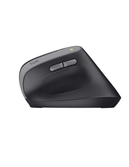 Ratón ergonómico inalámbrico trust bayo ii/ batería recargable/ hasta 2400 dpi