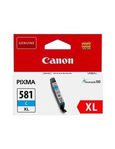 Cartucho de tinta original canon cli-581cxl alta capacidad/ cian