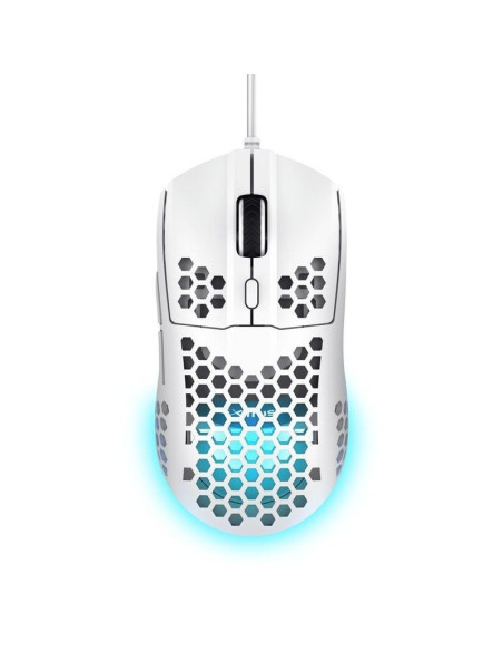 Ratón gaming trust gaming gxt 929w helox/ hasta 6400 dpi/ blanco
