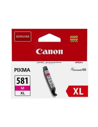 Cartucho de tinta original canon cli-581mxl alta capacidad/ magenta