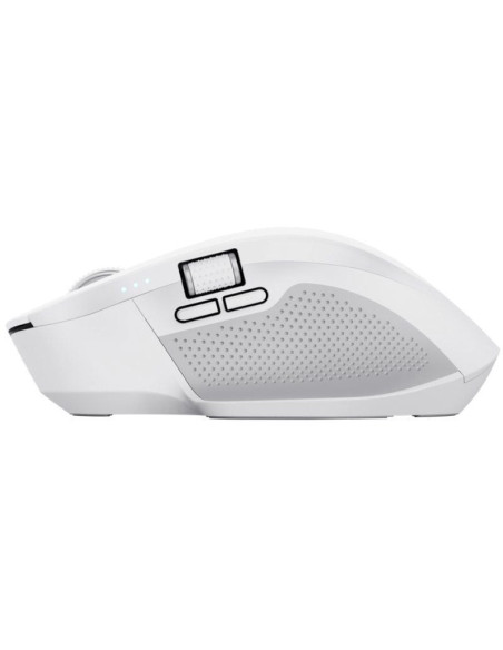 Ratón inalámbrico por bluetooth trust ozaa+/ batería recargable/ hasta 3200 dpi/ blanco